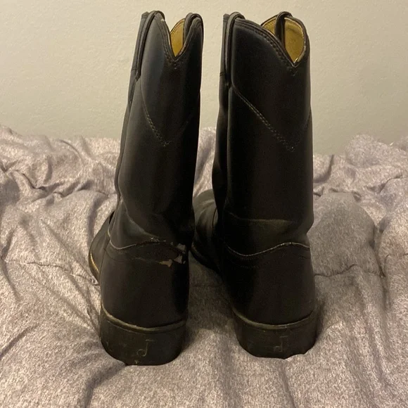 Justin Round Toe Cowboy Boots - Picture 4 of 5